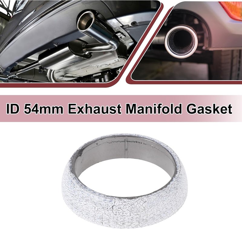 REPAIROCK ID 54mm Exhaust Manifold Gasket Prevent Leak Noise Exhaust Donut Gasket Muffler Ring Exhaust Flange Gasket for Car SUV Truck RV Graphite - Image 2