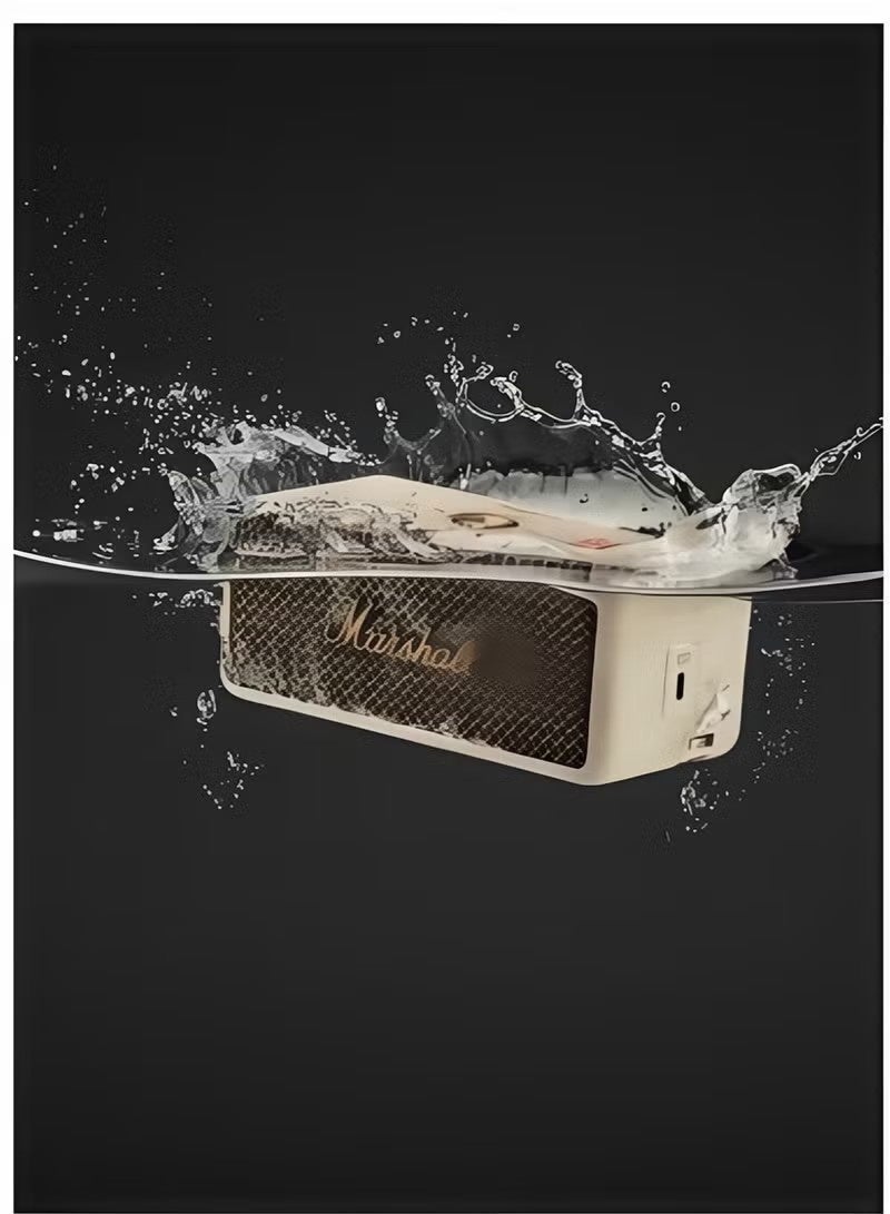 مارشال مكبر صوت صغير محمول مقاوم للماء بتقنية بلوتوث من إمبرتون مارشال، بجودة صوت عالية، لون كريمي - Image 4