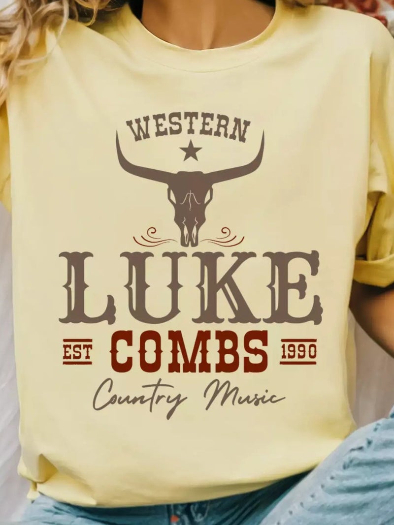 Wish Vintage Luke Bryan Est 1976 T-Shirt Country Music 2023 Tour Lining - Image 4