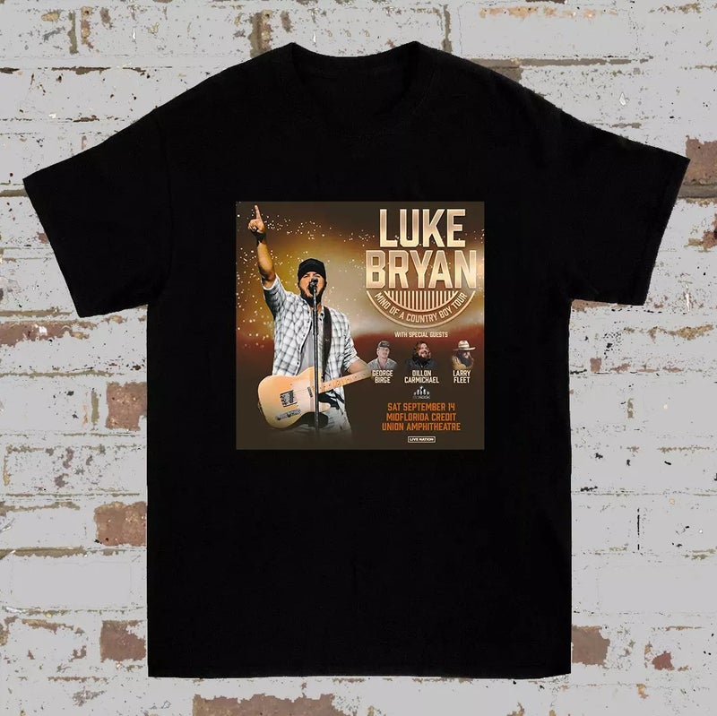 Wish Vintage Luke Bryan Est 1976 T-Shirt Country Music 2023 Tour Lining - Image 1