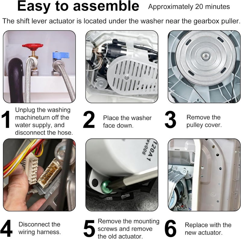 BTFO W10913953 W11481722 49TYZ-E120A1 Washing Machine Switching Actuator, Washing Machine Accessories for Maytag and Whirlpool Washing Machines Replaces W10815026 W10597177 and W10913953VP - Image 5