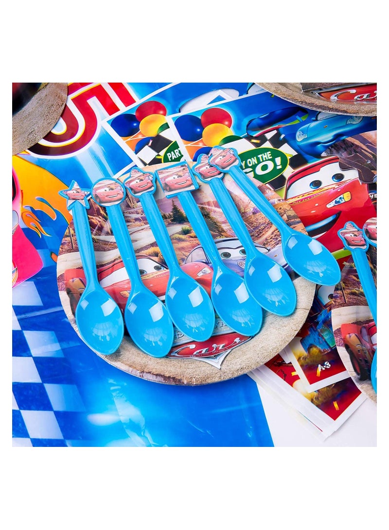 هايلاند طقم أدوات مائدة يمكن التخلص منها من ماكوين سيارة لـ 10 أشخاص - Image 4