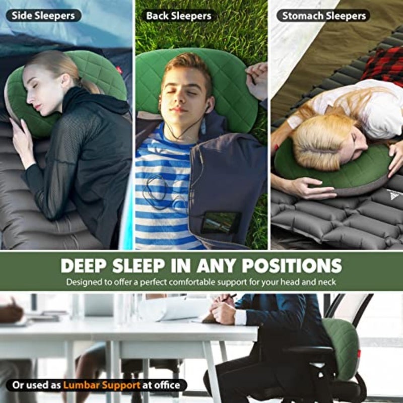 Camping Pillow Inflatable, Washable Backpacking Pillow for Sleeping, Ultralight Blow Up Pillows with Removable Cover, PortableandCompact Hiking Pillow for Beach, Travel, Outdoor - Image 5