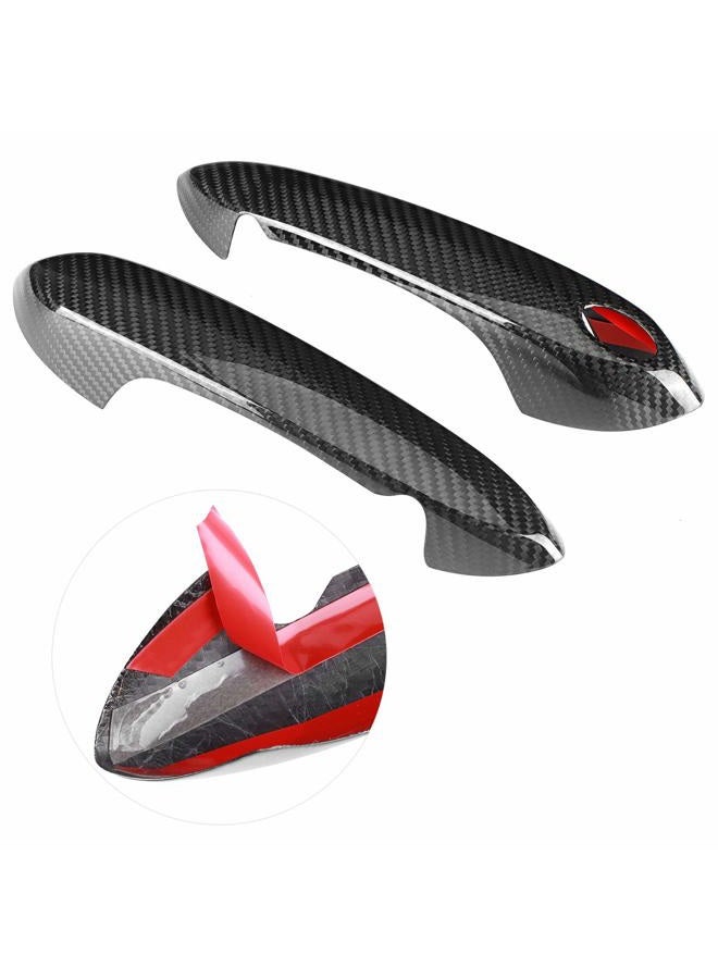 Tbest Door Handle Cover for Supra,1Pair Car Modification Carbon Fiber Door Handle Cover Trim for Supra A90 2018‑2021 - Image 4