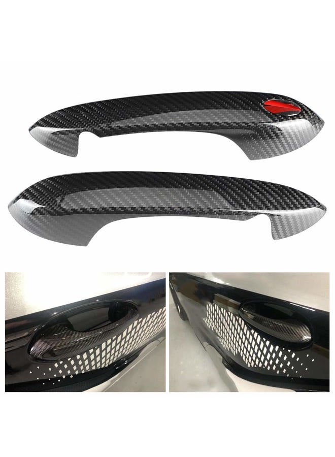 Tbest Door Handle Cover for Supra,1Pair Car Modification Carbon Fiber Door Handle Cover Trim for Supra A90 2018‑2021 - Image 5