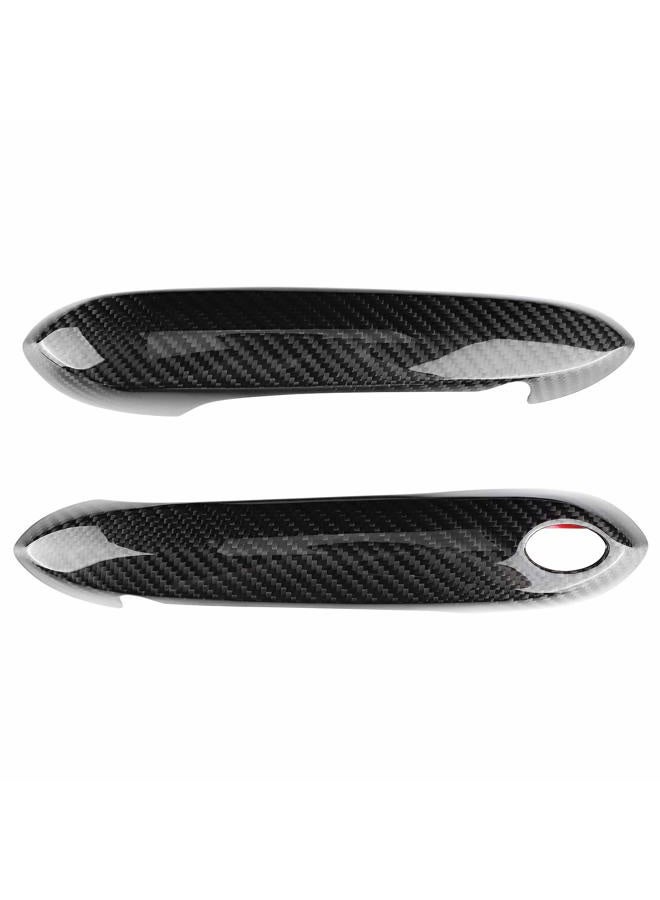 Tbest Door Handle Cover for Supra,1Pair Car Modification Carbon Fiber Door Handle Cover Trim for Supra A90 2018‑2021 - Image 1