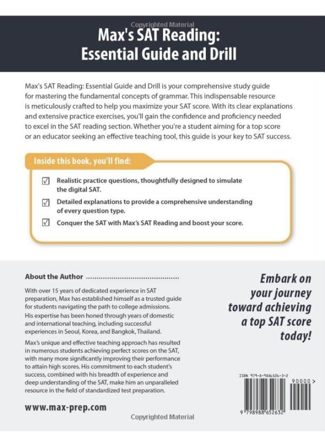 Max's Digital SAT Reading: Essential Guide and Drill - Image 2