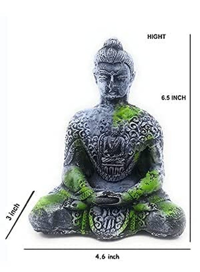 Mistletoe Handcrafted Antique Meditation Buddha Statue Aquarium Pond Fountains and Water or Fish Tank (Ancient Look Buddha) - Image 3