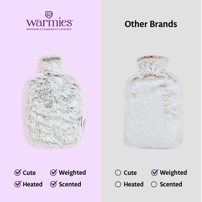 warmies Microwavable Lavender Scented Bottle, Marshmallow Gray - Image 4
