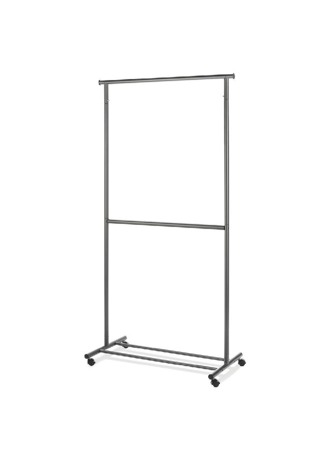 ويتمور 6905-8374 رف الملابس بقضيبين وعجلات رمادي داكن 73 × 36 × 19.5 بوصة - Image 1
