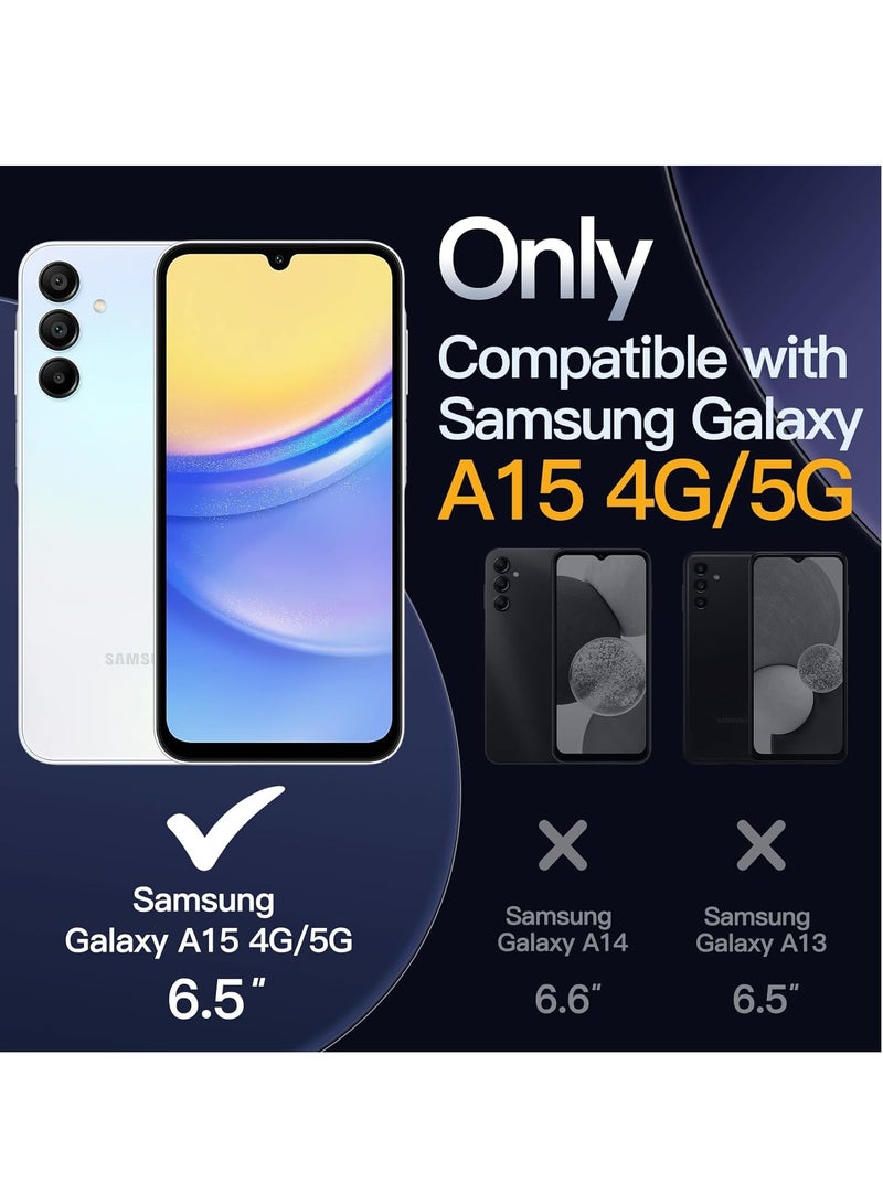 BORTONY Samsung Galaxy A15 Case Cover Flexible Soft Silicone Slim Fit Case for Galaxy A15 Anti Scratch with Inside Microfiber Lining Shockproof Protective Phone Case for Galaxy A15 4G/5G 6.5 inch - Image 2