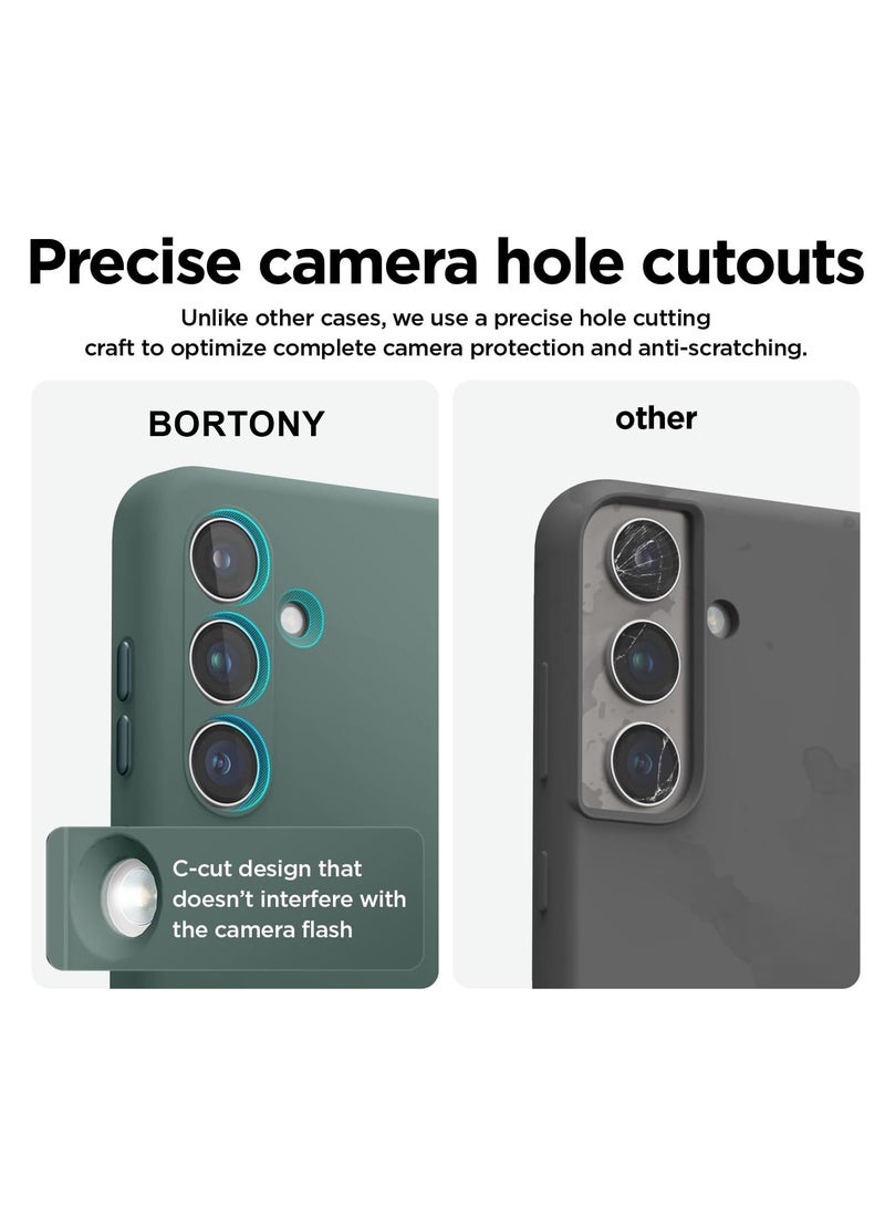BORTONY Samsung Galaxy A15 Case Cover Flexible Soft Silicone Slim Fit Case for Galaxy A15 Anti Scratch with Inside Microfiber Lining Shockproof Protective Phone Case for Galaxy A15 4G/5G 6.5 inch - Image 4