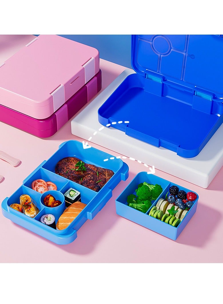 Gonice Lunch Box for Kids, 810ML Bento Box Adult Lunch Box with 6 Compartment, Leakproof Snack Boxes with Utensil Sauce Dressing Containers, Reusable On-the-Go Meal and Snack Packing - Image 2