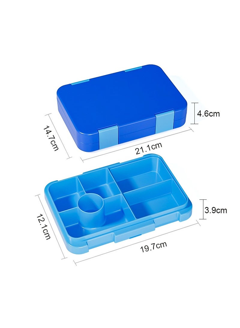 Gonice Lunch Box for Kids, 810ML Bento Box Adult Lunch Box with 6 Compartment, Leakproof Snack Boxes with Utensil Sauce Dressing Containers, Reusable On-the-Go Meal and Snack Packing - Image 3