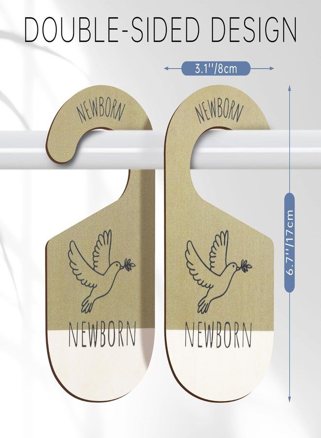 ITDYB Baby Closet Dividers for Clothes Organizer - Set of 8 Wooden Double-Sided Baby Clothes Size Dividers form Newborn to Toddler for Daily Gender-Neutral Baby Nursery Decor - Image 3