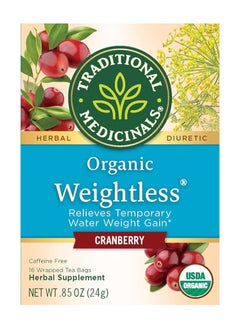 Tm Traditional Medicinals Weightless Cranberry Herbal Wrapped Tea Bags - 16 Ct  - Image 2