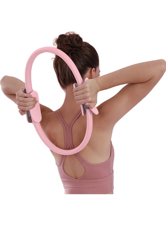 Dweck Pilates Resistance Ring, Elastic Body-Shaping Fitness Ring, Middle-Aged And Elderly Thigh Inner Measurement, Limb Resistance Training Aid, Cherry Pink - Image 1