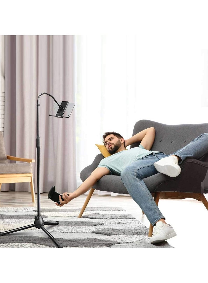 Adjustable 360° Tripod Mobile Tablet Stand Universal Holder For Phone And Tablet 3.5-12.5 Inch Black - Image 5