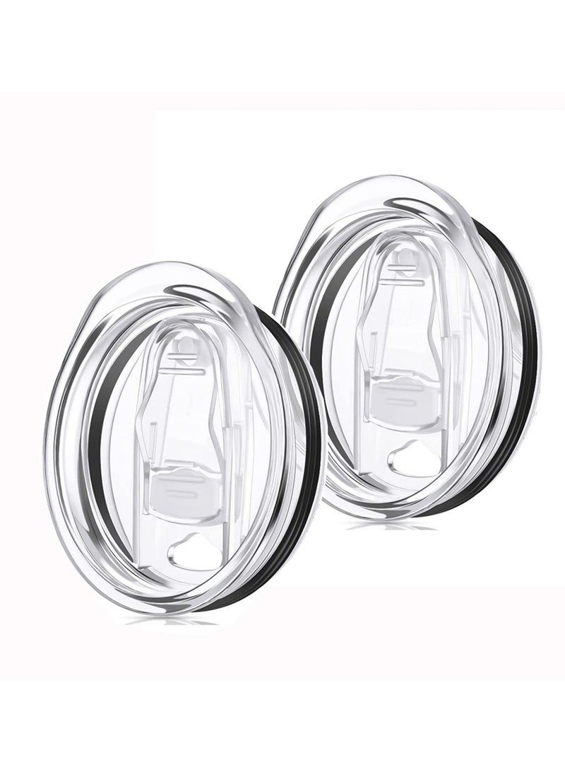 2 Pack Replacement Lids for 20oz Skinny Tumbler (2.63in / 6.68mm Mouth) – Spill‑Proof Clear AS Plastic, BPA‑Free, Slider Lid (Tumbler Not Included) - Image 1