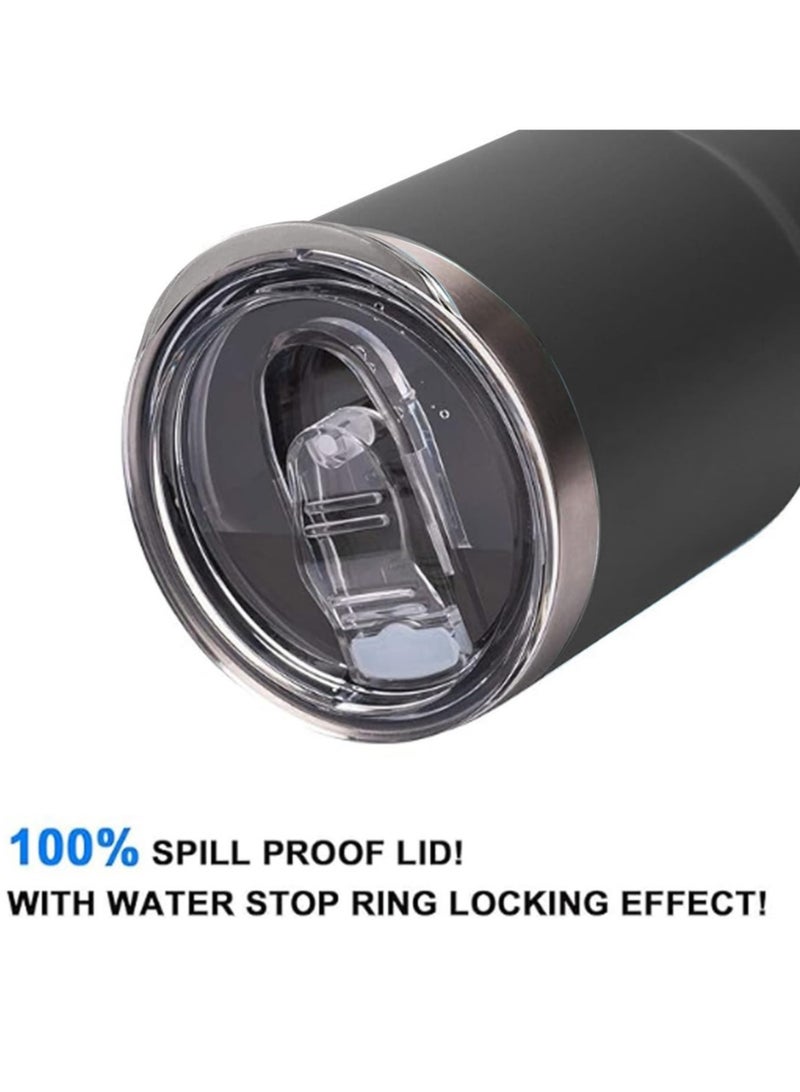 2 Pack 20 oz Skinny Tumbler Lid Replacement Lids for Tumblers Travel Coffee Mug Spill Proof Splash Resistant Silicone Sliding Covers  - Image 5