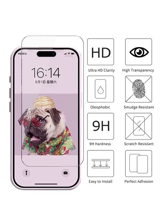 X-level iPhone 16 Case Cover with Screen Protector,Multi-Angle Foldable Stand Liquid Silicone Phone Case with Lanyard, Slim Shockproof Full Coverage Camera Protection, Anti-Scratch and Anti-Rubbing (Light Purple) - Image 3