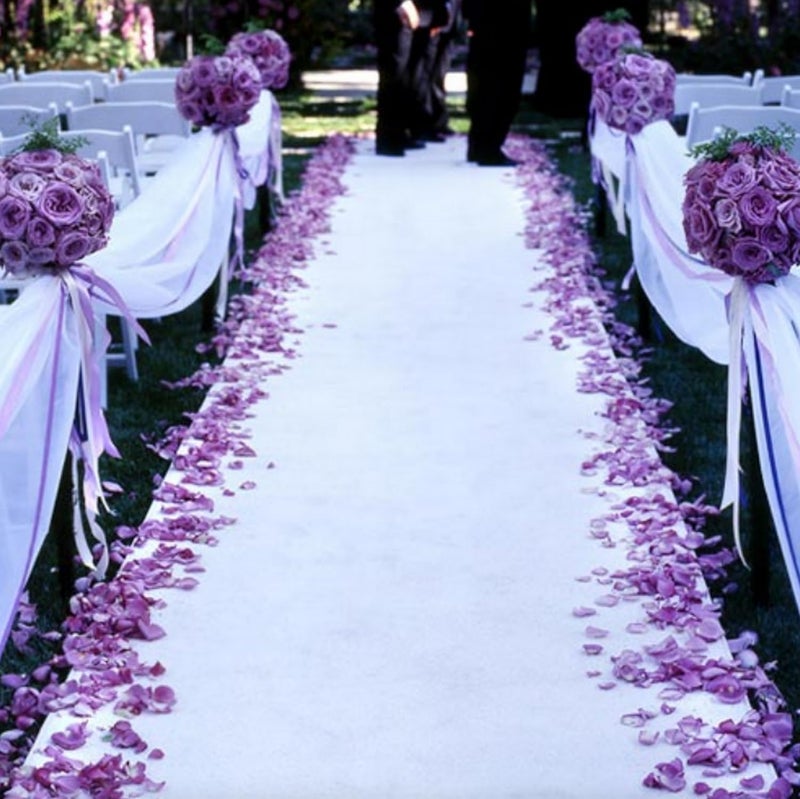 CODE FLORIST CODE FLORIST 1100 PCS Purple-White Silk Rose Petals for Valentine's Day Romantic Night Wedding Proposal Anniversary Flower Decorations(Separated Scented)  - Image 3