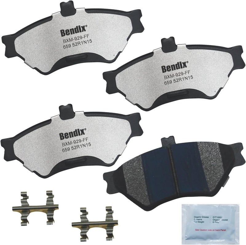Bendix Fleet Metlok MKD659FM Semi-Metallic Front Brake Pads for Ford Crown Victoria 1997-1995, Grand Marquis 1997-1995, Lincoln Town Car 1997-1995, Mercury Grand Marquis 1997-1995 - Image 1