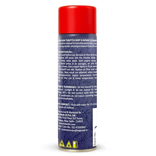 UE Autotech Premium Throttle Body Cleaner - Carburetor Cleaner Air Intake and Carburetor Choke Fuel Oil - Improves Fuel Efficiency Deposit Spray Cleaner, 500 ml (Pack of 2) - Image 2