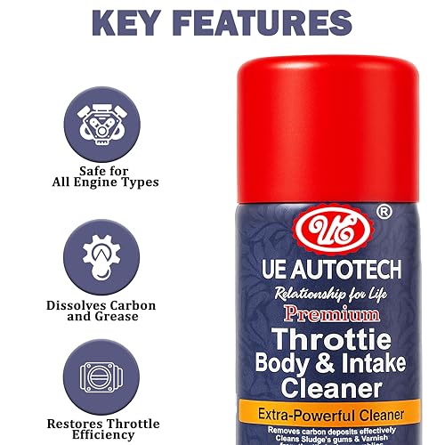 UE Autotech Premium Throttle Body Cleaner - Carburetor Cleaner Air Intake and Carburetor Choke Fuel Oil - Improves Fuel Efficiency Deposit Spray Cleaner, 500 ml (Pack of 2) - Image 4