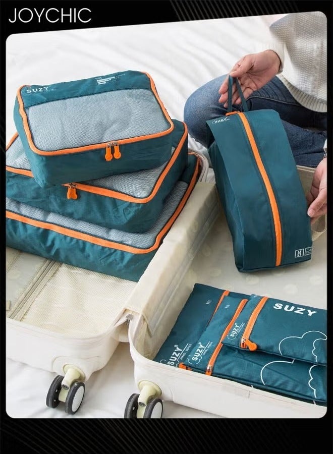Joychic 7 Pcs packing cubes for suitcases Travel Cubes Packing Suitcase Organizer Bags Set Lightweight Essential Bag with Large Toiletries Clothes Shoes