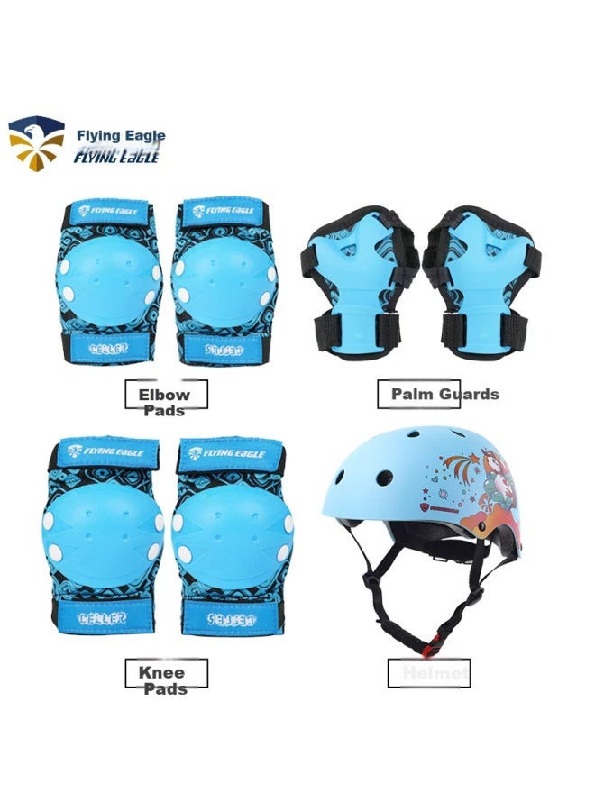 Flying Eagle Feiying Kids Roller Skating Protective Gear Helmet Set - Safety Pads For Ice Skating, Skateboarding, Skiing, Balance Bikes, And Bicycles - Image 1