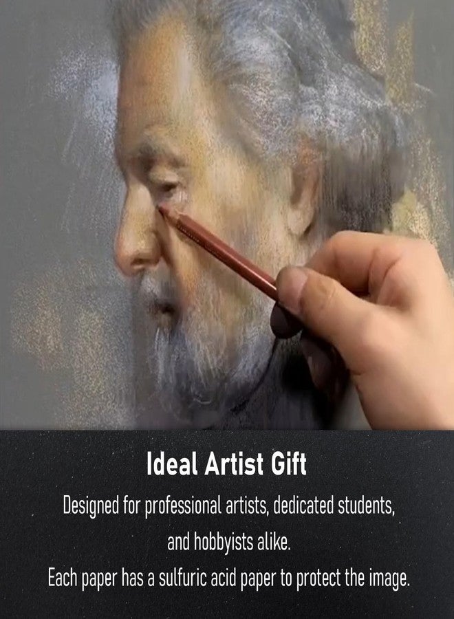 بترون مجموعة أوراق باستيل باترون للفنانين، ألوان متنوعة، 9 × 12 بوصة، (215 رطل/400 غرام/متر مربع) 14 ورقة، ورق رسم فني للبالغين والطلاب، مُلصق بالغراء - Image 5