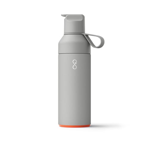 Ocean Bottle Go 17 oz | Stainless Steel Water Bottle | Reusable & Sustainable | Keeps Drinks Cold & Hot | Eco Friendly Gift (Rock Grey) - Image 1