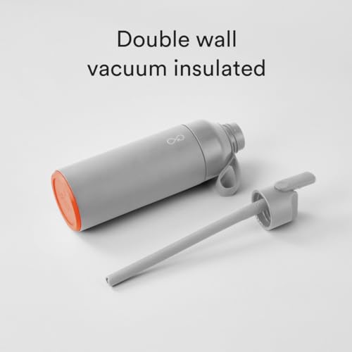 Ocean Bottle Go 17 oz | Stainless Steel Water Bottle | Reusable & Sustainable | Keeps Drinks Cold & Hot | Eco Friendly Gift (Rock Grey) - Image 2