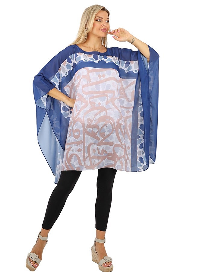 Zmurud "Chiffon Poncho - Printed "  - Image 2