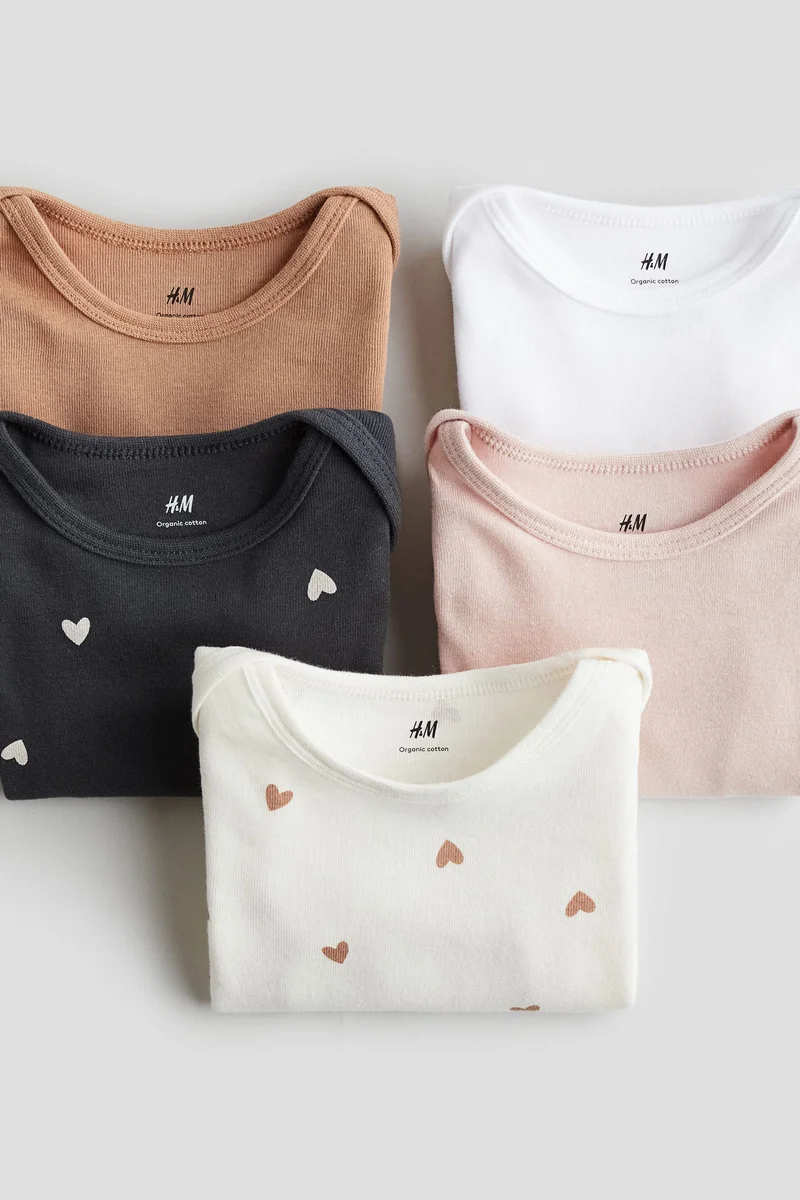 H&M 5-pack long-sleeved bodysuits