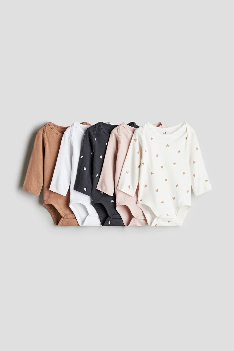 H&M 5-pack long-sleeved bodysuits