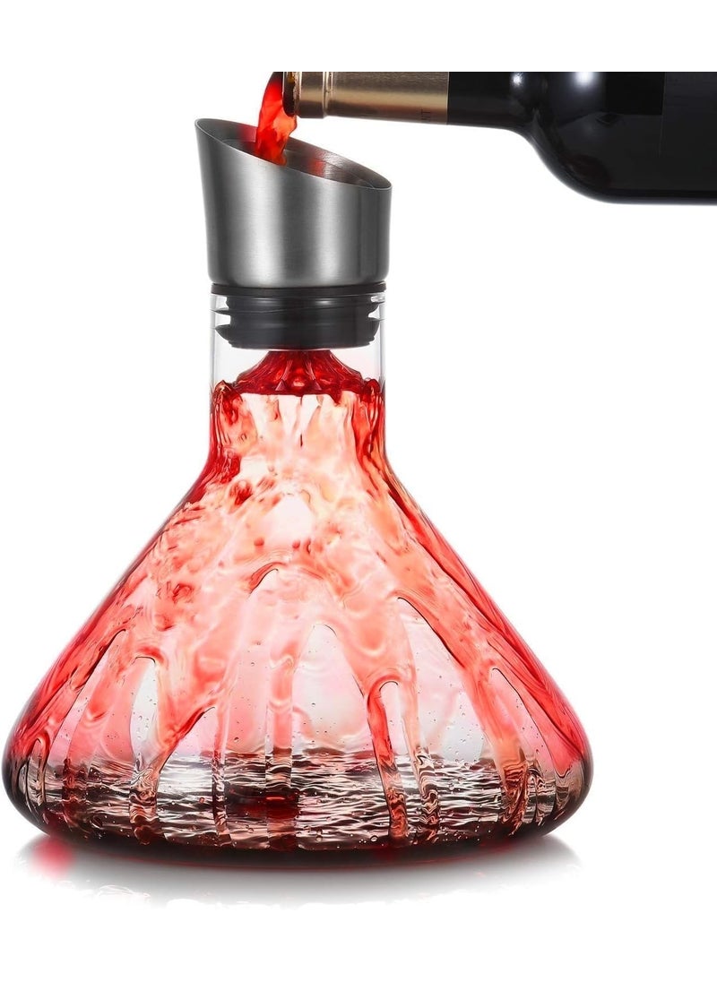 Cooko Wine Decanter Decanter Crystal Clear Wine Decanter with Aerator 