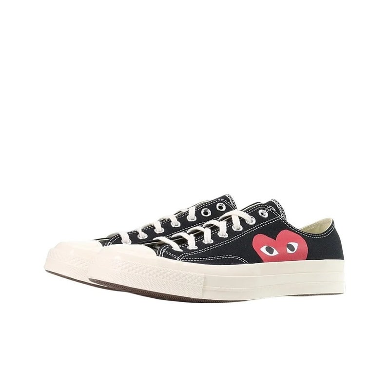 Converse x CDG Play 1970s Chuck Taylor All Star Abrasion Resistant Low-Top Canvas Shoes - Black/Red - Image 4