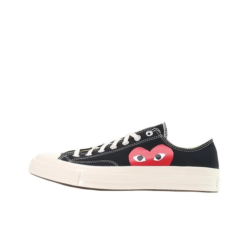 Converse x CDG Play 1970s Chuck Taylor All Star Abrasion Resistant Low-Top Canvas Shoes - Black/Red - Image 1