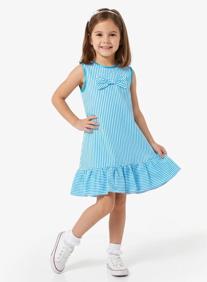 Little Golden Apple Little Striped Bow Dress