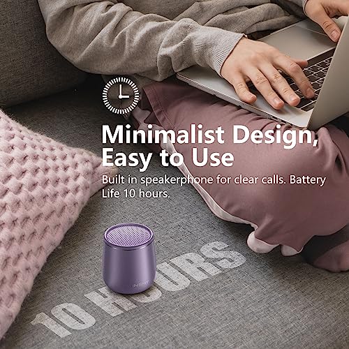 INSMY C17-MAX, Waterproof Small Bluetooth Speaker, Rich Audio, Pairing, Portable, Handheld, Purple - Image 5