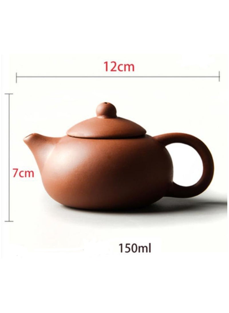 Jingke Zisha Teapot China Yixing Xishi Teapot Kung Fu Tea Set Exquisite Ceramic Tea Set, Black Purple Sand 150ml - Image 2