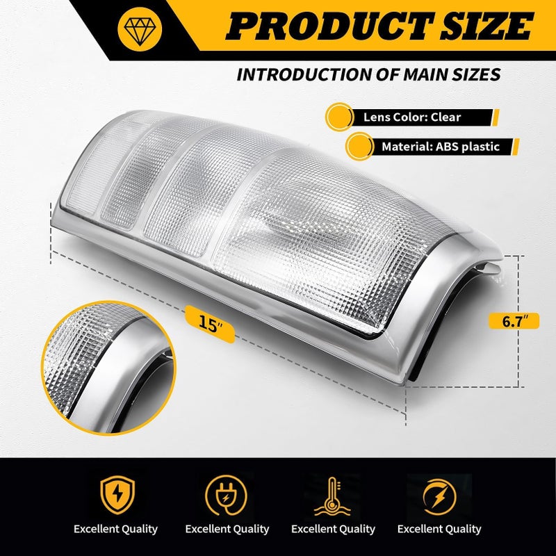 Jecoupoon Pair Clear Tail Light Assembly Compatible with 1999-2002 Silverado 1500 2500/1999-2007 Sierra 1500 2500 3500 White Taillights Tail Lamp - Image 2