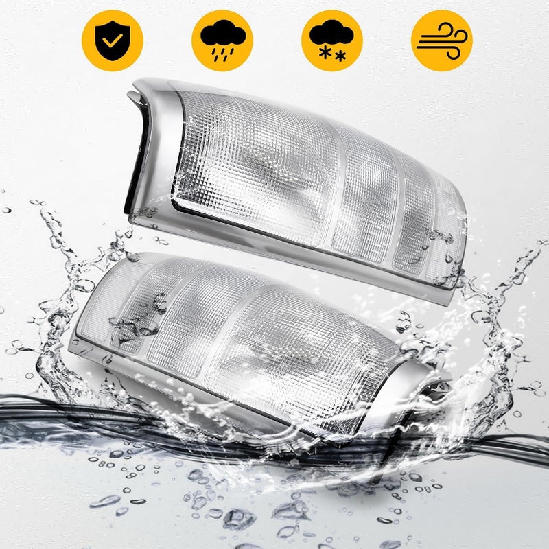 Jecoupoon Pair Clear Tail Light Assembly Compatible with 1999-2002 Silverado 1500 2500/1999-2007 Sierra 1500 2500 3500 White Taillights Tail Lamp - Image 5