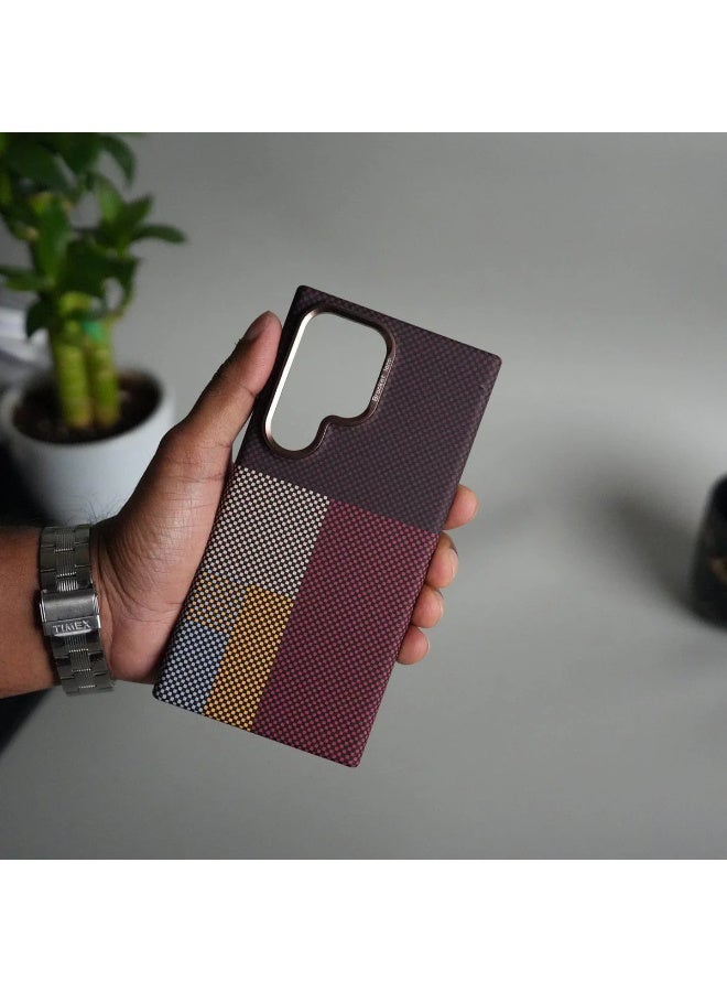 Case for Samsung Galaxy S26 Ultra 6.9" Case Compatible with Wireless Charger| UltraGaurd Aramid Fiber Woven Cover with a Caseless Feel | Thin, Light & Protective Case (Tec Red) - Image 1