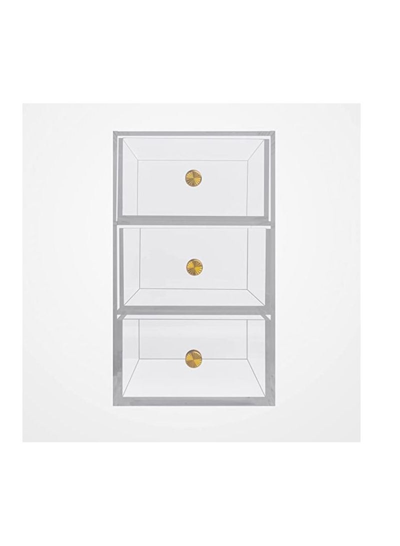 Creative Planet Acrylic Storage Organizer Drawers for Cosmetics, Sunglasses, Makeup, Thoughtful Valentine Gift for Women (3 Level M) - Image 5