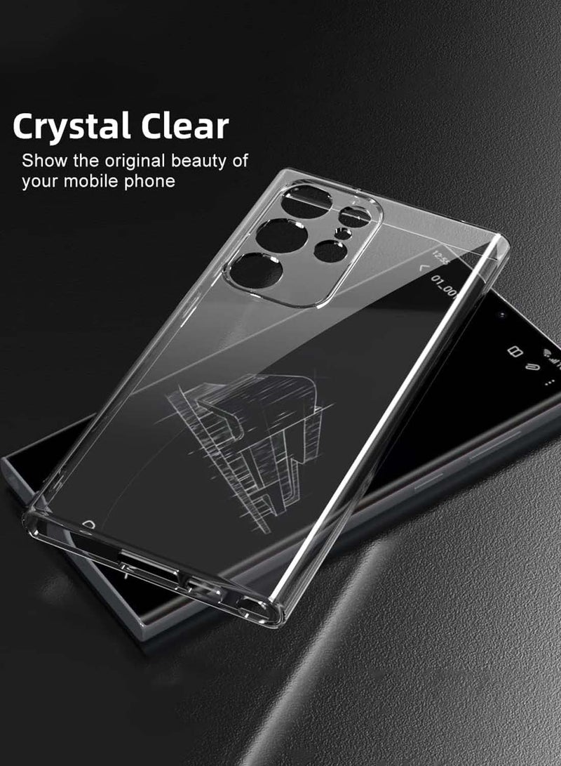 Wtech Samsung Galaxy S25 Ultra 2025 TPU Soft Corners with Hard PC Case Cover - Clear - Image 1