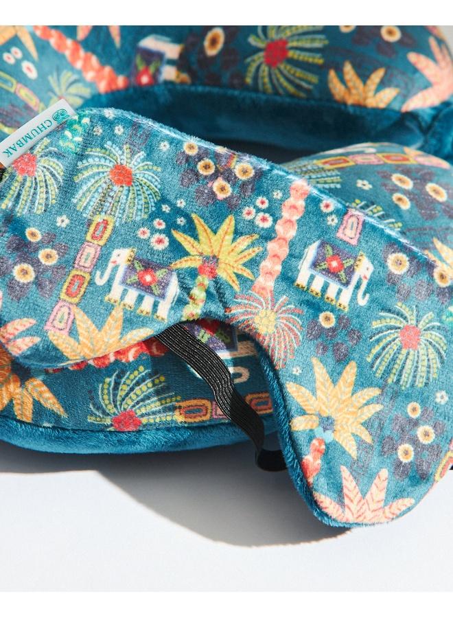 Chumbak Resort Life Travel Pillow with Plush Eye Mask - Image 2