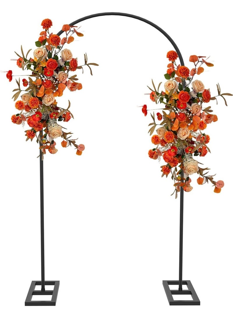 Jorunb 6.6 FT Wedding Arch Backdrop Stand Metal Backdrop Stand for Wedding Ceremony Birthday Party Bridal Baby Shower Photo Booth Garden Floral Balloon Arch Decoration Black - Image 1